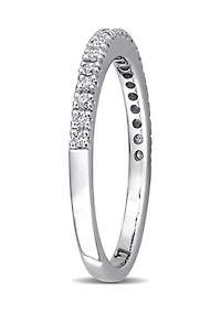 Lab Created 1/5 ct. t.w. Moissanite Stackable Anniversary Ring 10k White Gold