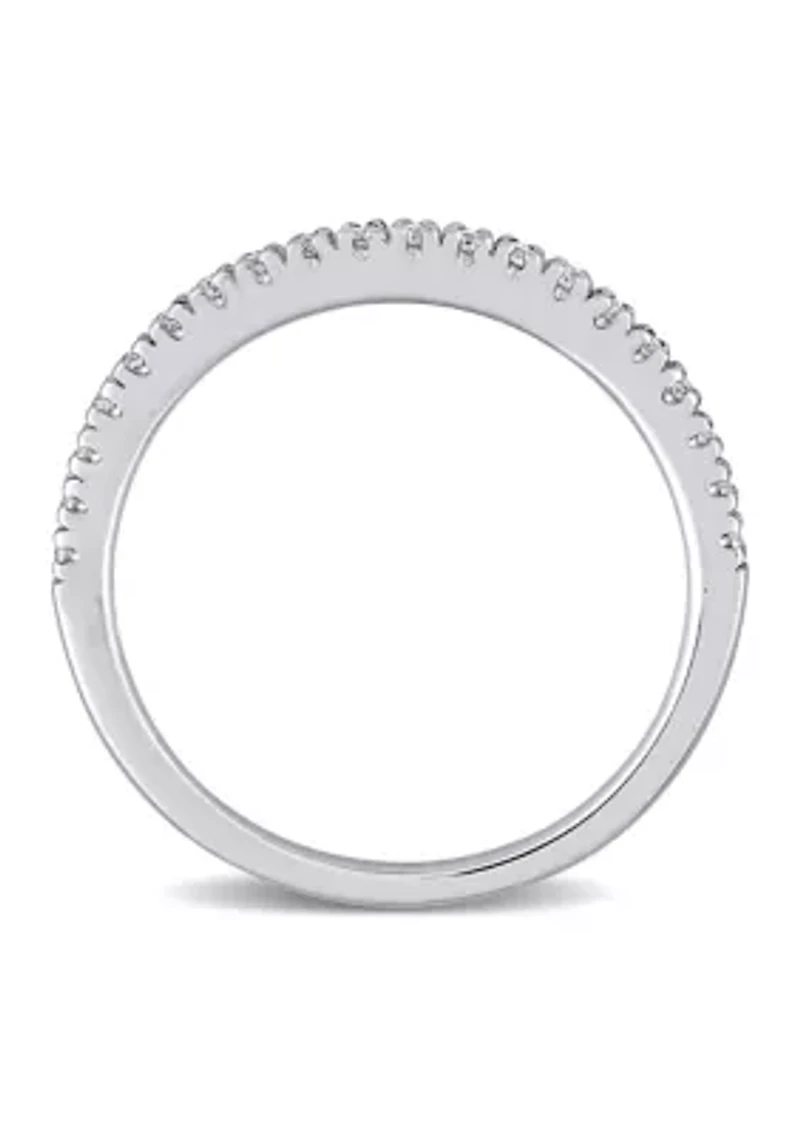 Lab Created 1/5 ct. t.w. Moissanite Stackable Anniversary Ring 10k White Gold