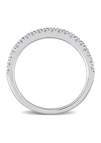 Lab Created 1/5 ct. t.w. Moissanite Stackable Anniversary Ring 10k White Gold