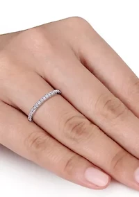 Lab Created 1/5 ct. t.w. Moissanite Stackable Anniversary Ring 10k White Gold