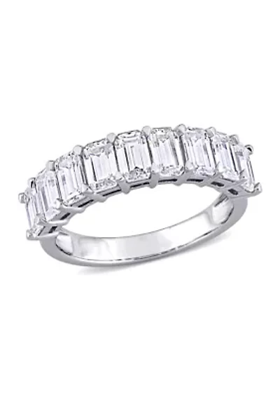 2.75 ct. t.w. Emerald-Cut Lab Created Moissanite Semi-Eternity Ring 10K White Gold