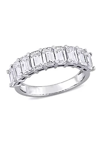 2.75 ct. t.w. Emerald-Cut Lab Created Moissanite Semi-Eternity Ring 10K White Gold