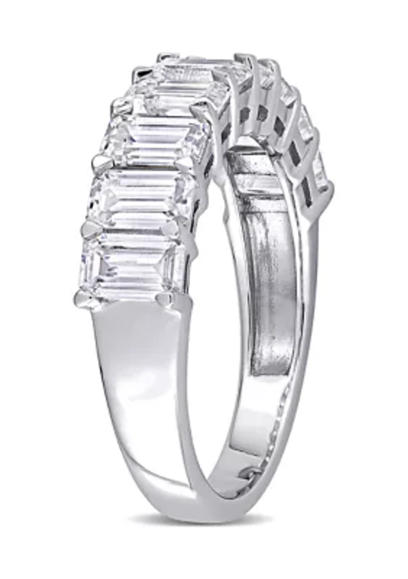 2.75 ct. t.w. Emerald-Cut Lab Created Moissanite Semi-Eternity Ring 10K White Gold