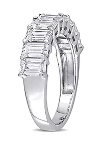 2.75 ct. t.w. Emerald-Cut Lab Created Moissanite Semi-Eternity Ring 10K White Gold