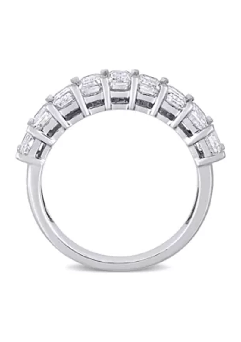 2.75 ct. t.w. Emerald-Cut Lab Created Moissanite Semi-Eternity Ring 10K White Gold