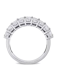 2.75 ct. t.w. Emerald-Cut Lab Created Moissanite Semi-Eternity Ring 10K White Gold
