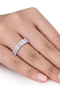 2.75 ct. t.w. Emerald-Cut Lab Created Moissanite Semi-Eternity Ring 10K White Gold