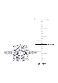4.2 ct. t.w. Lab Created Moissanite Engagement Ring 10K White Gold