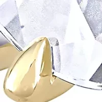 Lab Created 2 ct. t.w. Moissanite and 1/10 Diamond Oval Solitaire Engagement Ring 14k Yellow Gold