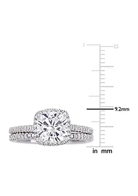 Lab Created Moissanite & Diamond Bridal Ring Set