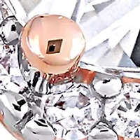Lab Created 2 ct. t.w. Cushion Moissanite and 1/3 Diamond Bridal Ring Set 14k Rose Gold