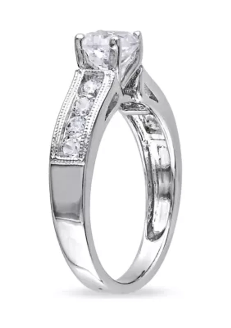 1.5 ct. t.w. Created White Sapphire Engagement Ring Sterling Silver