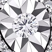 3/8 ct. t.w. Diamond Double Halo Teardrop Engagement Ring Sterling Silver