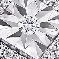 1/2 ct. t.w. Diamond Halo Split Shank Engagement Ring Sterling Silver
