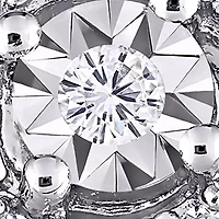 1/4 ct. t.w. Diamond Swirl Halo Engagement Ring Sterling Silver