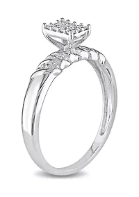 1/10 ct. t.w. Diamond Engagement Ring Sterling Silver