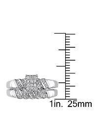 1/10 ct. t.w. Diamond Bridal Set Sterling Silver