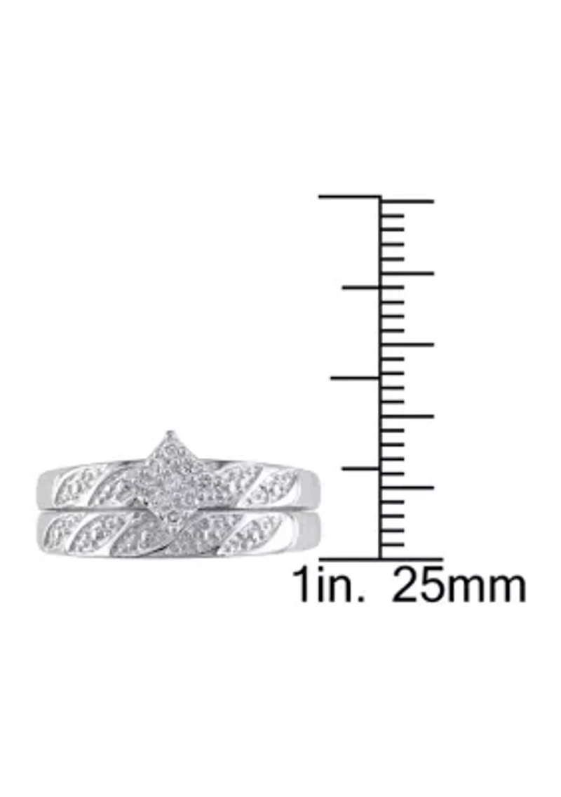 1/10 ct. t.w. Diamond Bridal Set Sterling Silver