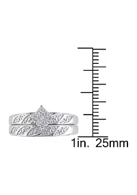 1/10 ct. t.w. Diamond Bridal Set Sterling Silver