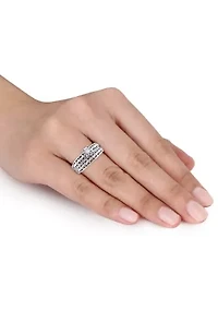 Diamond Accent Bridal Set Sterling Silver