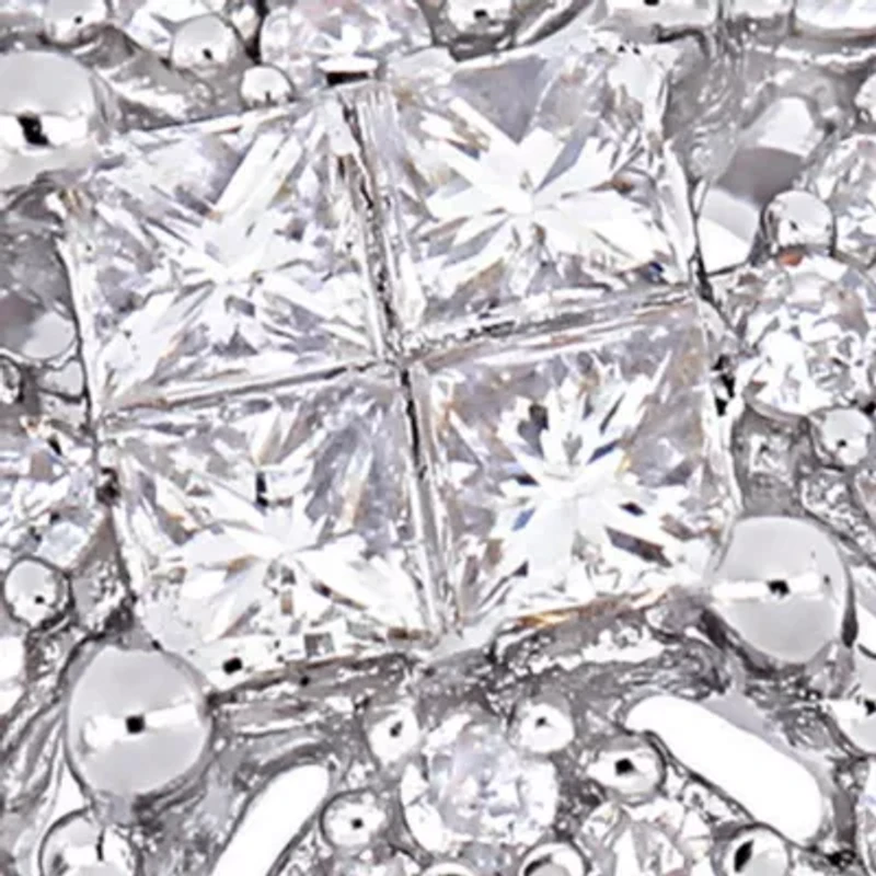 1/2 ct. t.w. Diamond Crisscross Bridal Set Sterling Silver