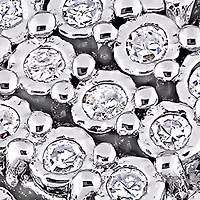 1/4 ct. t.w. Diamond Crisscross Cluster Engagement Ring Sterling Silver