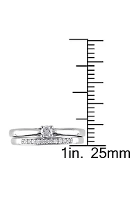 1/6 ct. t.w. Diamond Bridal Set Sterling Silver