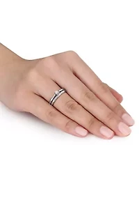 1/6 ct. t.w. Diamond Bridal Set Sterling Silver