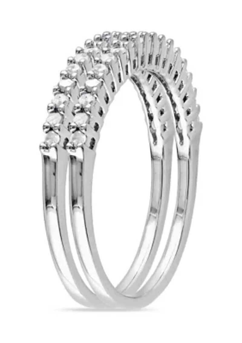 1/3 ct. t.w. Diamond Anniversary 2-Piece Ring Set Sterling Silver