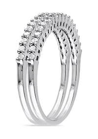 1/3 ct. t.w. Diamond Anniversary 2-Piece Ring Set Sterling Silver