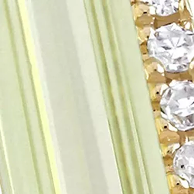 1 ct. t.w. Peridot and 1/10 Diamond Open Ring 14K Yellow Gold