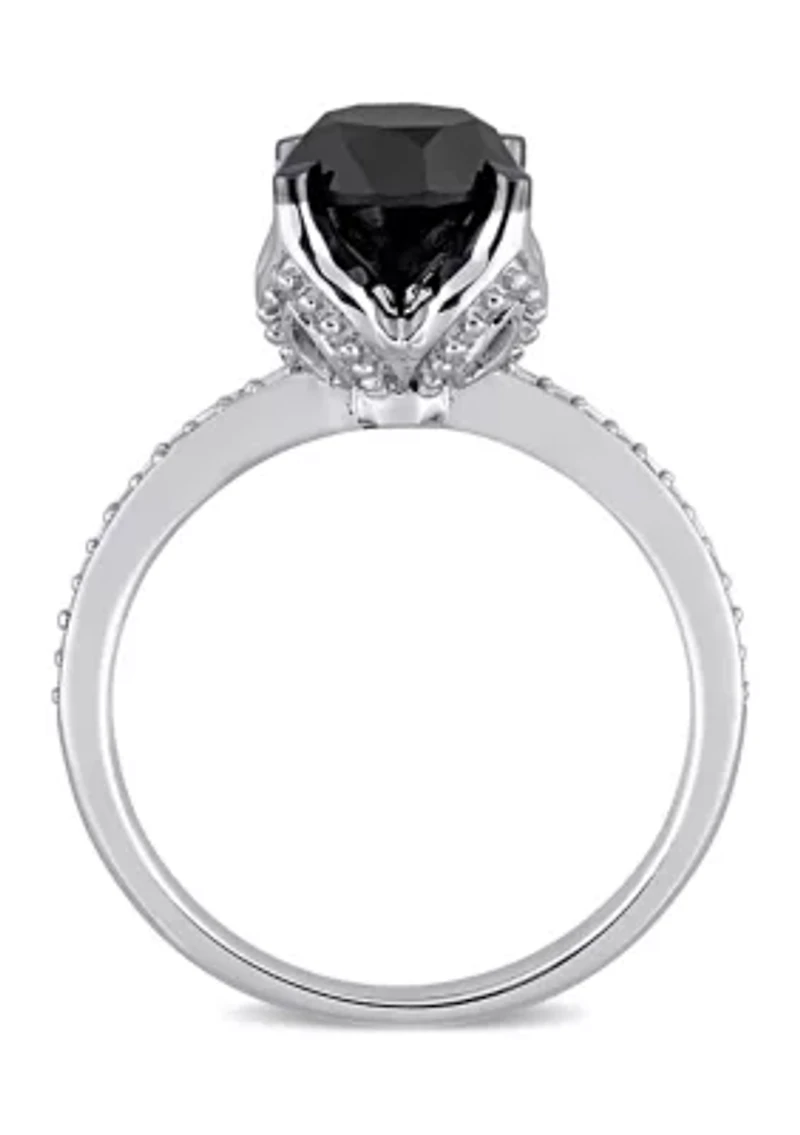 2.06 ct. t.w. Black and White Diamond Engagement Ring 14k Gold