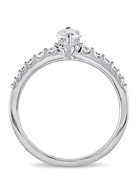 1 ct. t.w. Diamond Marquise Cut Engagement Ring 14k White Gold