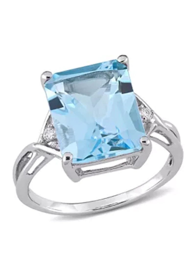 7.5 ct. t.w. Blue Topaz Cocktail Ring Sterling Silver