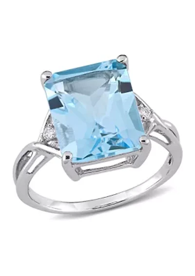 7.5 ct. t.w. Blue Topaz Cocktail Ring Sterling Silver