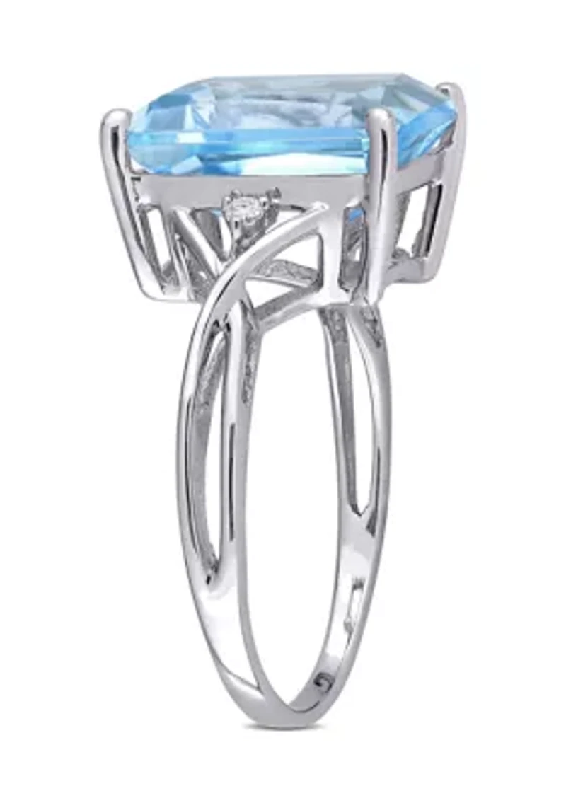 7.5 ct. t.w. Blue Topaz Cocktail Ring Sterling Silver