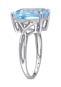 7.5 ct. t.w. Blue Topaz Cocktail Ring Sterling Silver