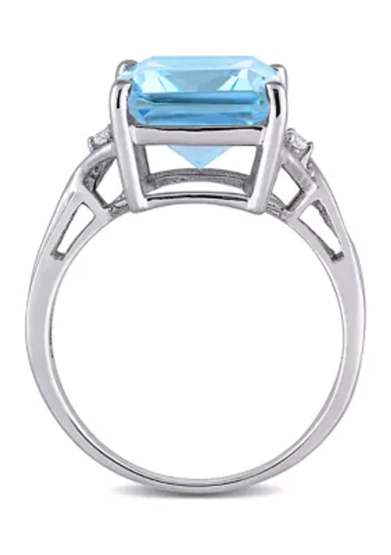 7.5 ct. t.w. Blue Topaz Cocktail Ring Sterling Silver