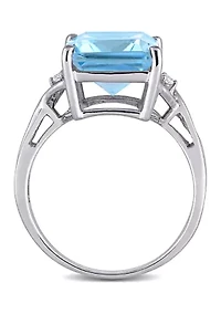 7.5 ct. t.w. Blue Topaz Cocktail Ring Sterling Silver