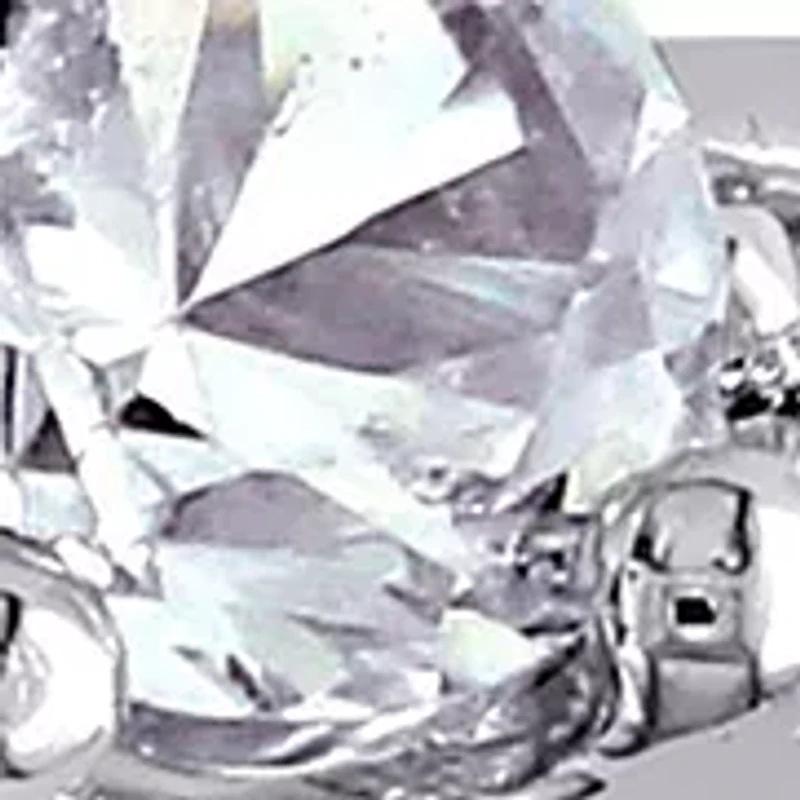 Created Blue and White Sapphire Diamond 3-Stone Ring 10k Gold