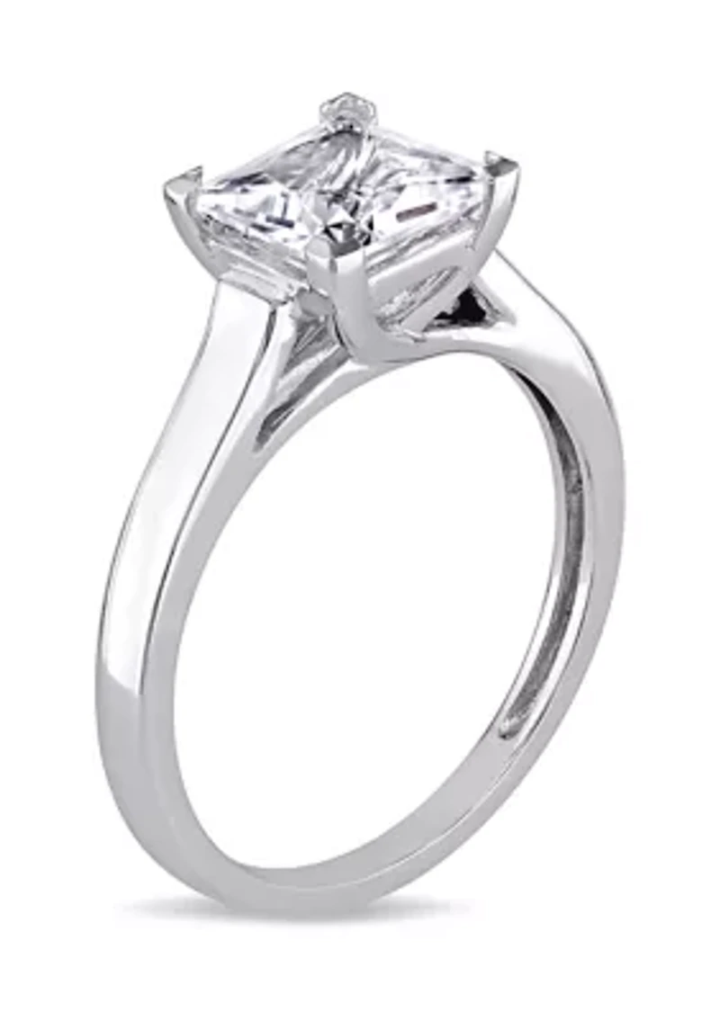 2 ct. t.w. Created White Sapphire Princess-cut Solitaire Engagement Ring 10k Gold
