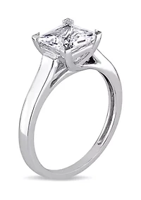 2 ct. t.w. Created White Sapphire Princess-cut Solitaire Engagement Ring 10k Gold