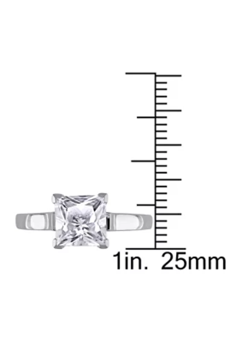 2 ct. t.w. Created White Sapphire Princess-cut Solitaire Engagement Ring 10k Gold