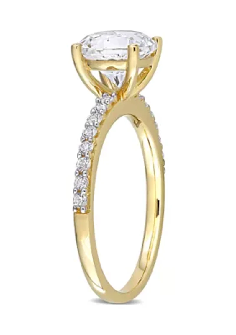 2.75 ct. t.w. Created White Sapphire Engagement Ring 10K Yellow Gold