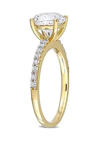2.75 ct. t.w. Created White Sapphire Engagement Ring 10K Yellow Gold