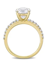 2.75 ct. t.w. Created White Sapphire Engagement Ring 10K Yellow Gold
