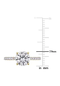 2.75 ct. t.w. Created White Sapphire Engagement Ring 10K Yellow Gold