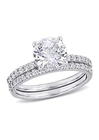 3.1 ct. t.w. Created White Sapphire Bridal Ring Set 10K Gold