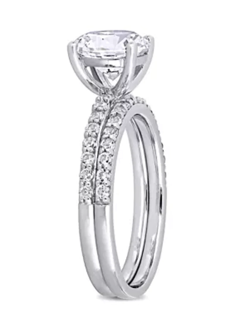 3.1 ct. t.w. Created White Sapphire Bridal Ring Set 10K Gold