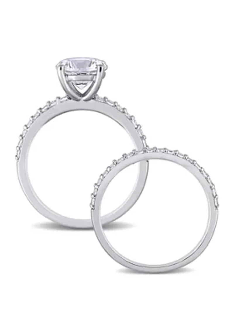 3.1 ct. t.w. Created White Sapphire Bridal Ring Set 10K Gold
